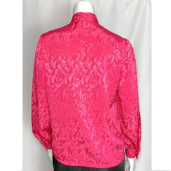 VINTAGE ADELAAR MATSON Keyhole Secretary blouse - Picture 3 of 8